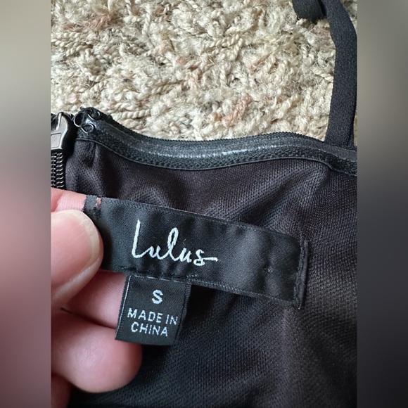 Lulus Upscale Flirt Black Rhinestone Sleeveless Bodycon Midi Dress - Picture 5 of 5